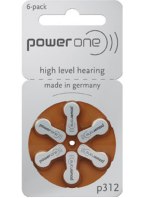 Hearing Aid Batteries Power One P312